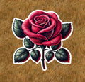 Beautiful red rose 100% waterproof vinyl sticker decal - many sizes available