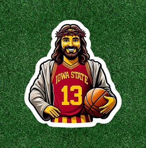 Jesus is an Iowa State fan 100% waterproof vinyl sticker decal - several sizes