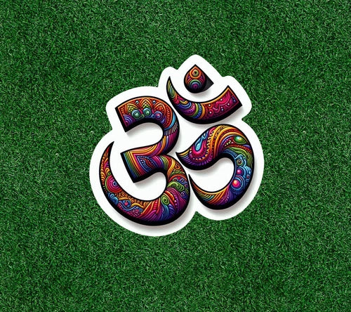 Hindu Indian Om meditation symbol - waterproof vinyl sticker decal - many sizes
