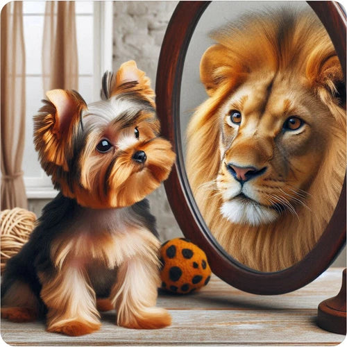 Cute Yorkshire Terrier yorkie dog 100% waterproof vinyl sticker - many sizes