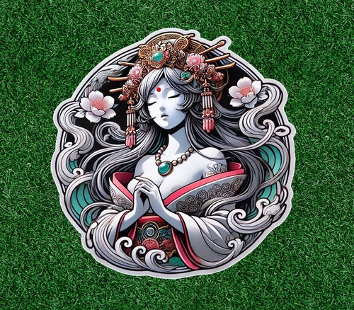 Japanese Sun Goddess Amaterasu 100% waterproof vinyl sticker decal - many sizes