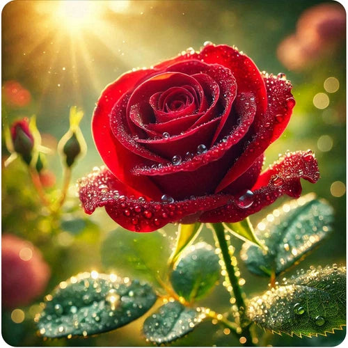 Beautiful red rose 100% waterproof vinyl sticker decal - many sizes