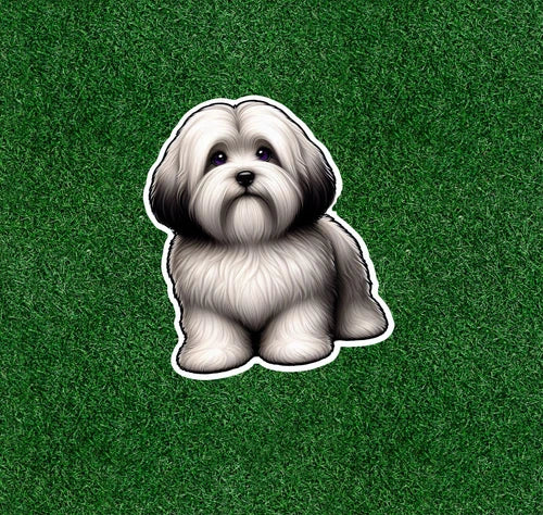 Cute Havanese dog 100% waterproof vinyl sticker decal - many sizes available