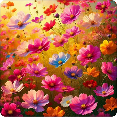 Beautiful Cosmos flowers 100% waterproof vinyl sticker decal - many sizes