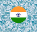 India Flag in a circle design 100% waterproof vinyl sticker decal - many sizes
