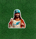 Jesus is a Dolphins Fan! 100% waterproof vinyl sticker decal - several sizes