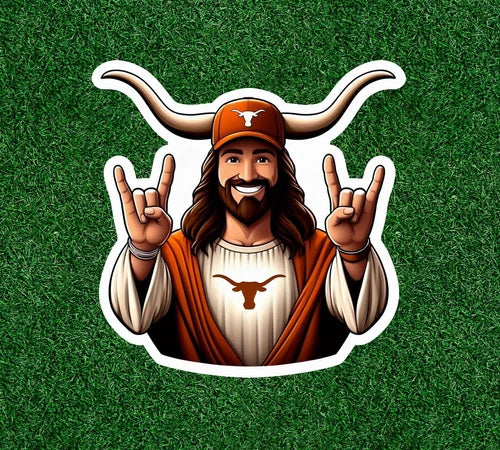 Jesus is a Texas fan 100% waterproof vinyl sticker decal - several sizes
