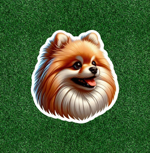 Cute Pomeranian dog 100% waterproof vinyl sticker decal - many sizes