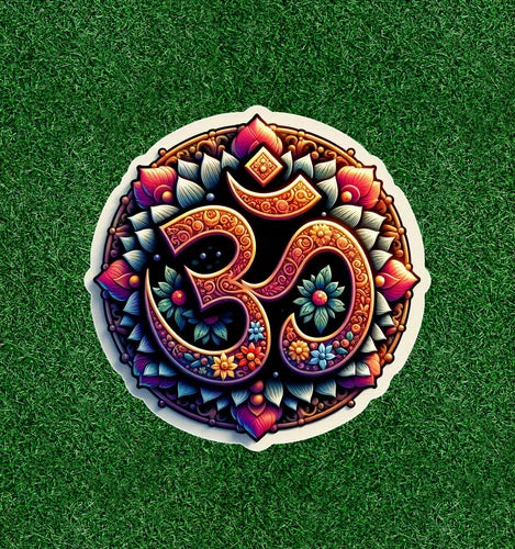 Hindu Indian Om meditation symbol waterproof vinyl decal sticker - many sizes