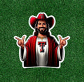 Jesus is a Texas Tech fan 100% waterproof vinyl sticker decal - several sizes