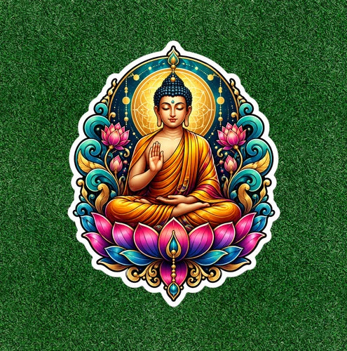 The Buddha Siddhartha Gautama mandala waterproof vinyl sticker decal- many sizes