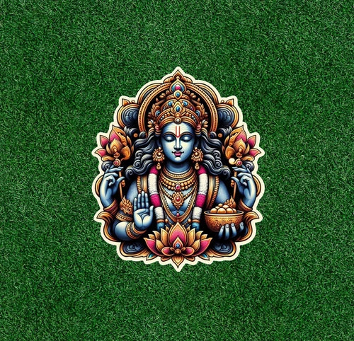 Hindu God Lord Vishnu 100% waterproof vinyl sticker decal - many sizes available