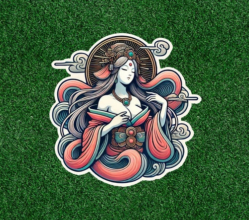 Japanese Sun Goddess Amaterasu 100% waterproof vinyl decal sticker - many sizes