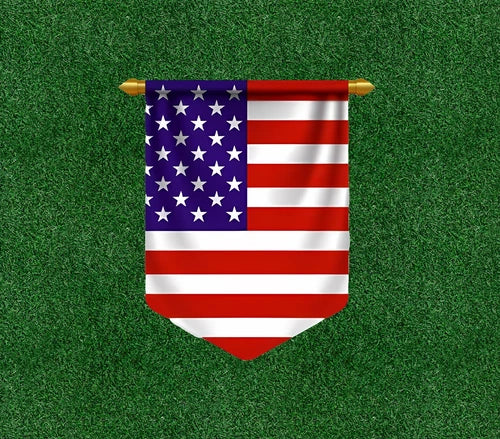 Curtain design United States Flag 100% waterproof vinyl sticker - many sizes