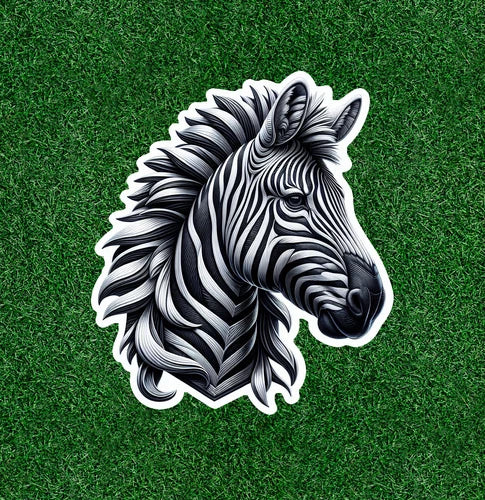 Beautiful Zebra  100% waterproof vinyl sticker decal - many sizes available