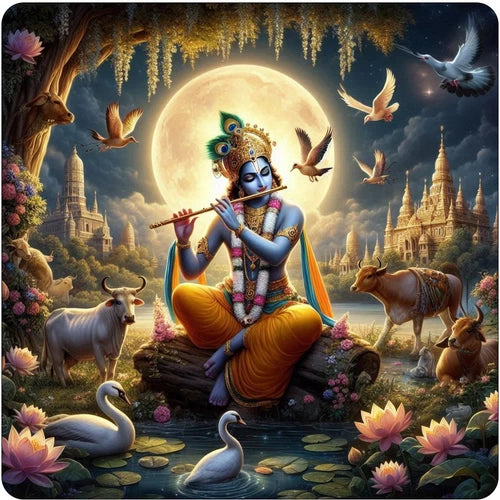 Hindu God Lord Krishna 100% waterproof vinyl sticker decal - many sizes