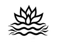 Lotus Blossom flower vinyl sticker decal - many sizes / colors available
