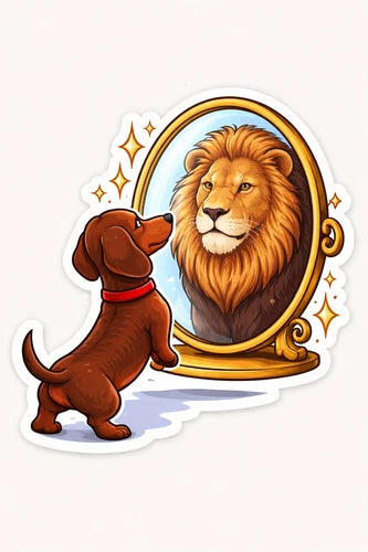 Cute little dachshund doxie dog 100% waterproof vinyl sticker decal - many sizes