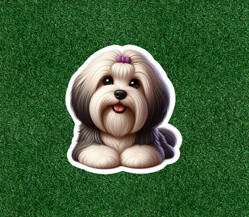 Cute Havanese dog 100% waterproof vinyl sticker decal - many sizes available