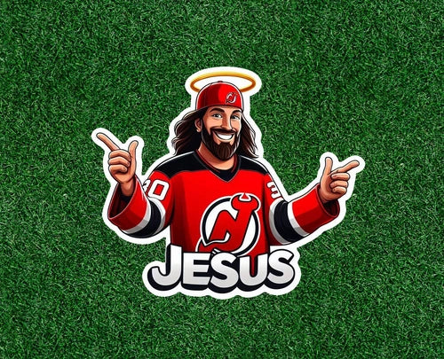 Jesus is a Devils Fan! 100% waterproof vinyl sticker decal - several sizes
