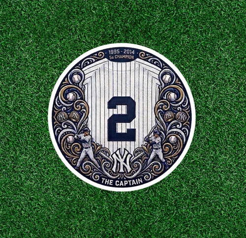 Yankees Derek Jeter #2 100% waterproof vinyl sticker decal - several sizes