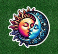 Celestial sun kissing moon 100% waterproof vinyl sticker decal - many sizes