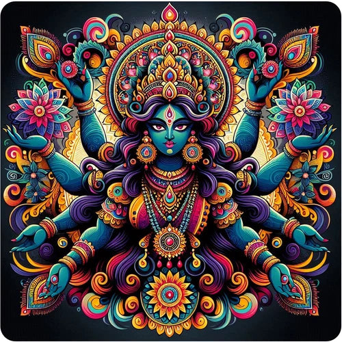 Hindu Goddess Kali mandala design waterproof vinyl sticker decal - many sizes