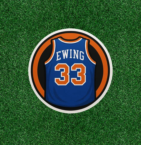 Knicks Patrick Ewing #33 100% waterproof vinyl sticker decal - several sizes
