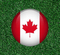 Canada Flag circle button design 100% waterproof  vinyl sticker - many sizes