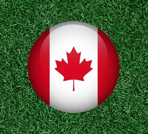 Canada Flag circle button design 100% waterproof  vinyl sticker - many sizes