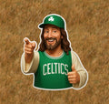 Jesus is a Celtics fan 100% waterproof vinyl sticker - several sizes