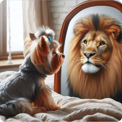 Cute Yorkshire Terrier yorkie dog 100% waterproof vinyl sticker - many sizes