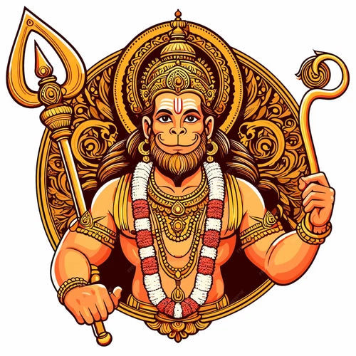 Hindu God Lord Hanuman 100% waterproof vinyl sticker - many sizes available