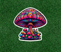 Colorful psychedelic mushroom 100% waterproof vinyl sticker decal- several sizes